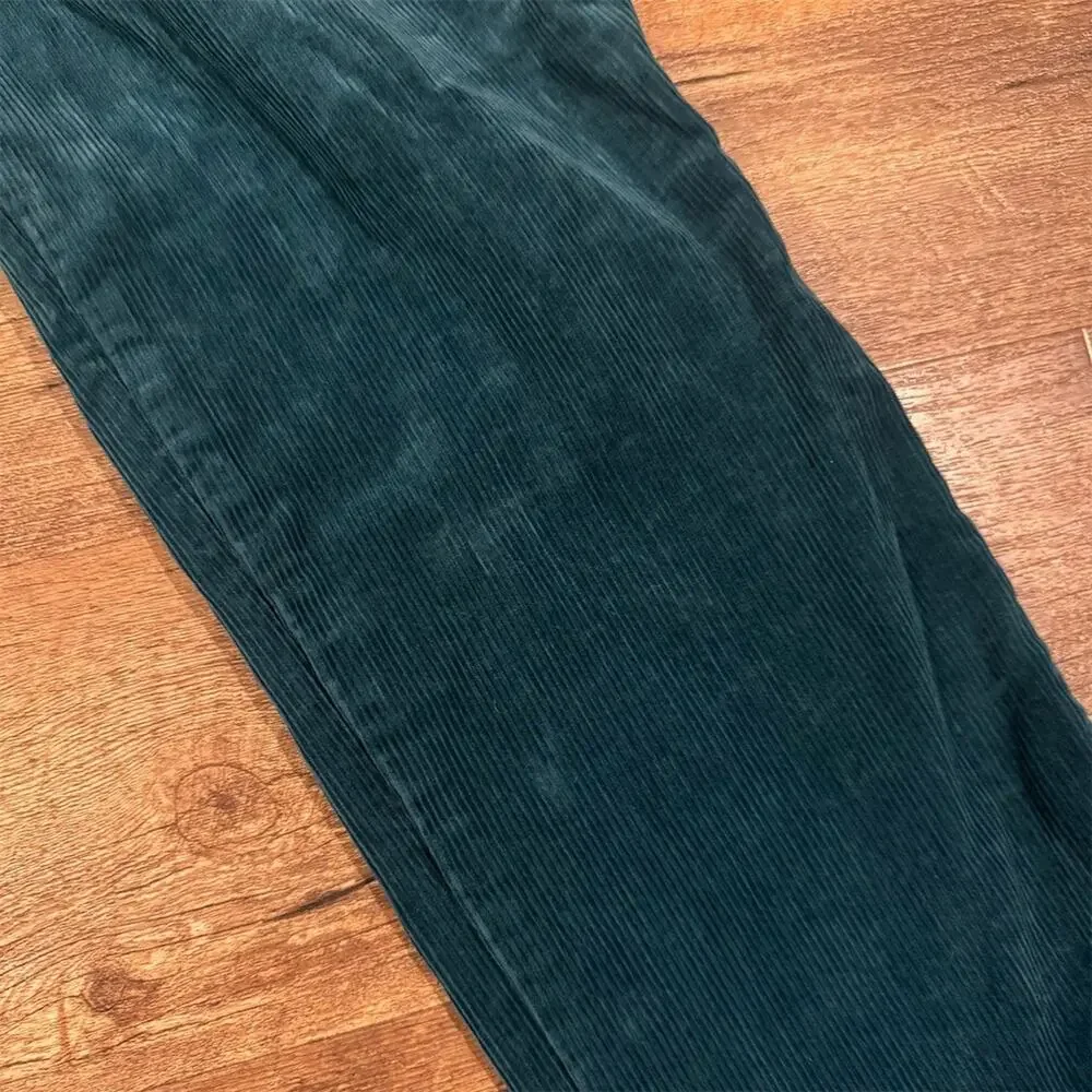 VTG Northern Reflections Pants Jeans Corduroy Size 12 Teal High Rise Straight